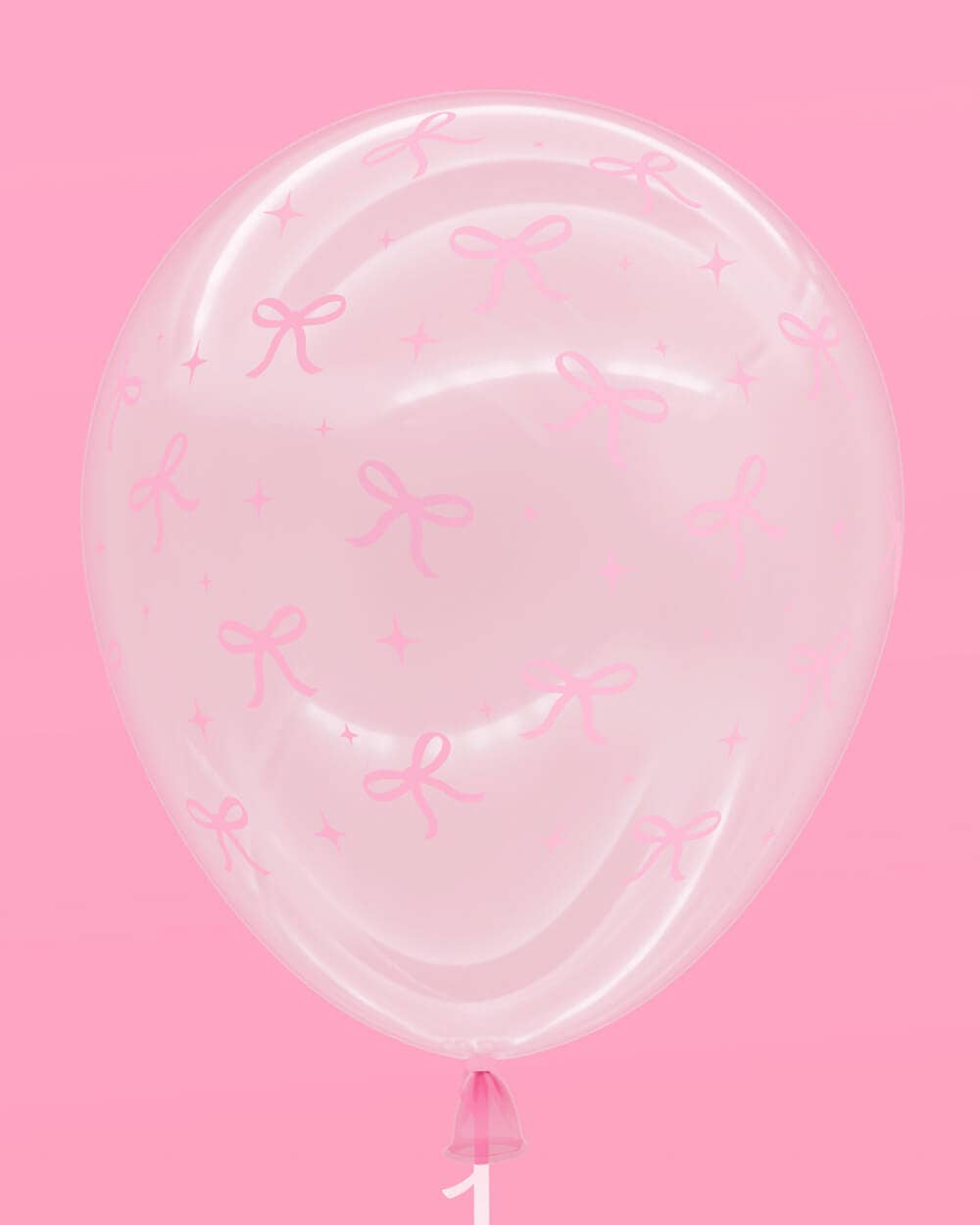 24 ct Pink Bow Latex Balloons