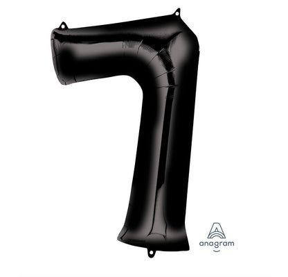 34” Black Number Foil Balloon Convergram