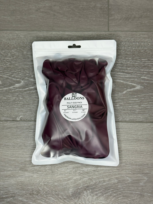 Sangria Balloon Multi-Size Pack