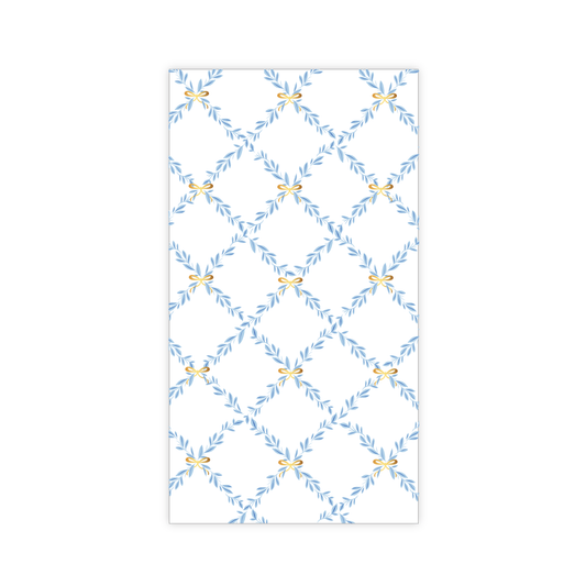 SKY BLUE TRELLIS GUEST TOWELS