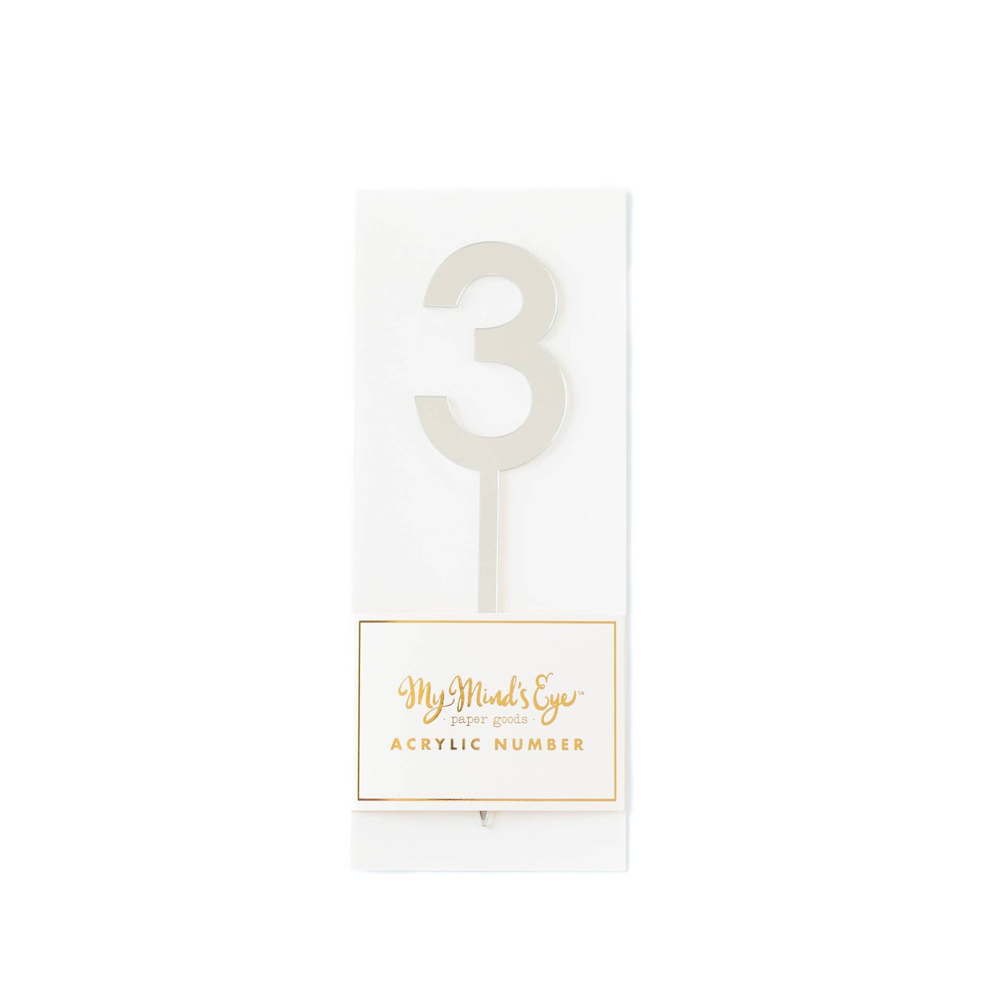 Silver Acrylic Number 3