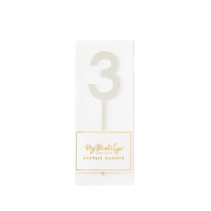 Silver Acrylic Number 3