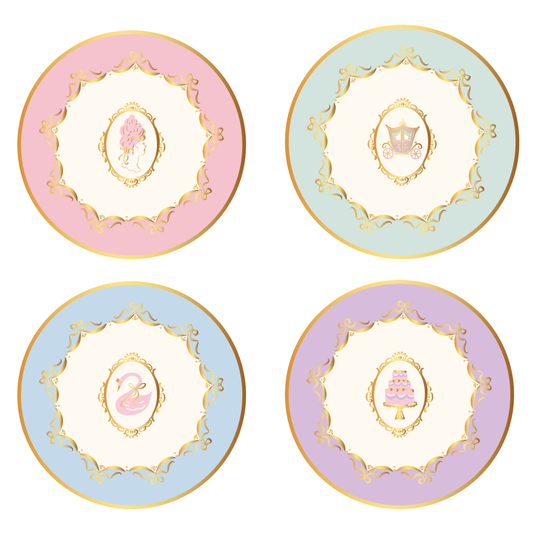 Parisian Princess Cake Plates (Set of 8)
