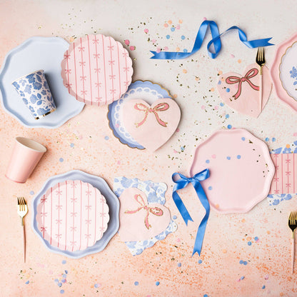 PETAL PINK SIGNATURE BOW SMALL PLATES