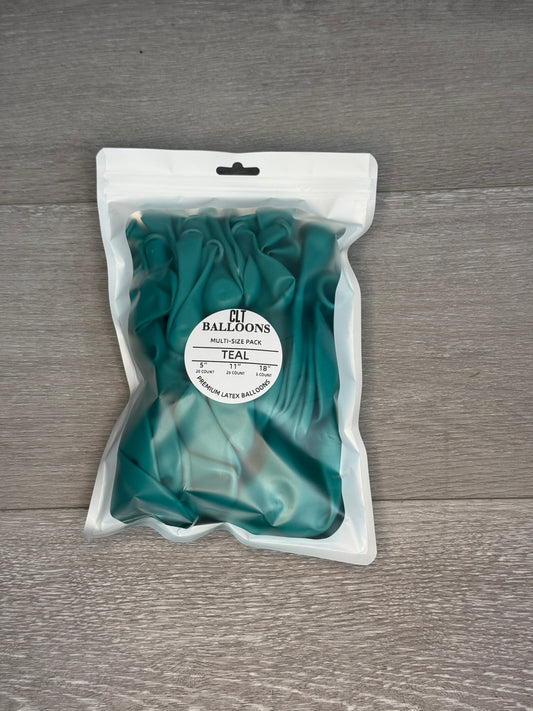 Teal Balloon Multi-Size Pack