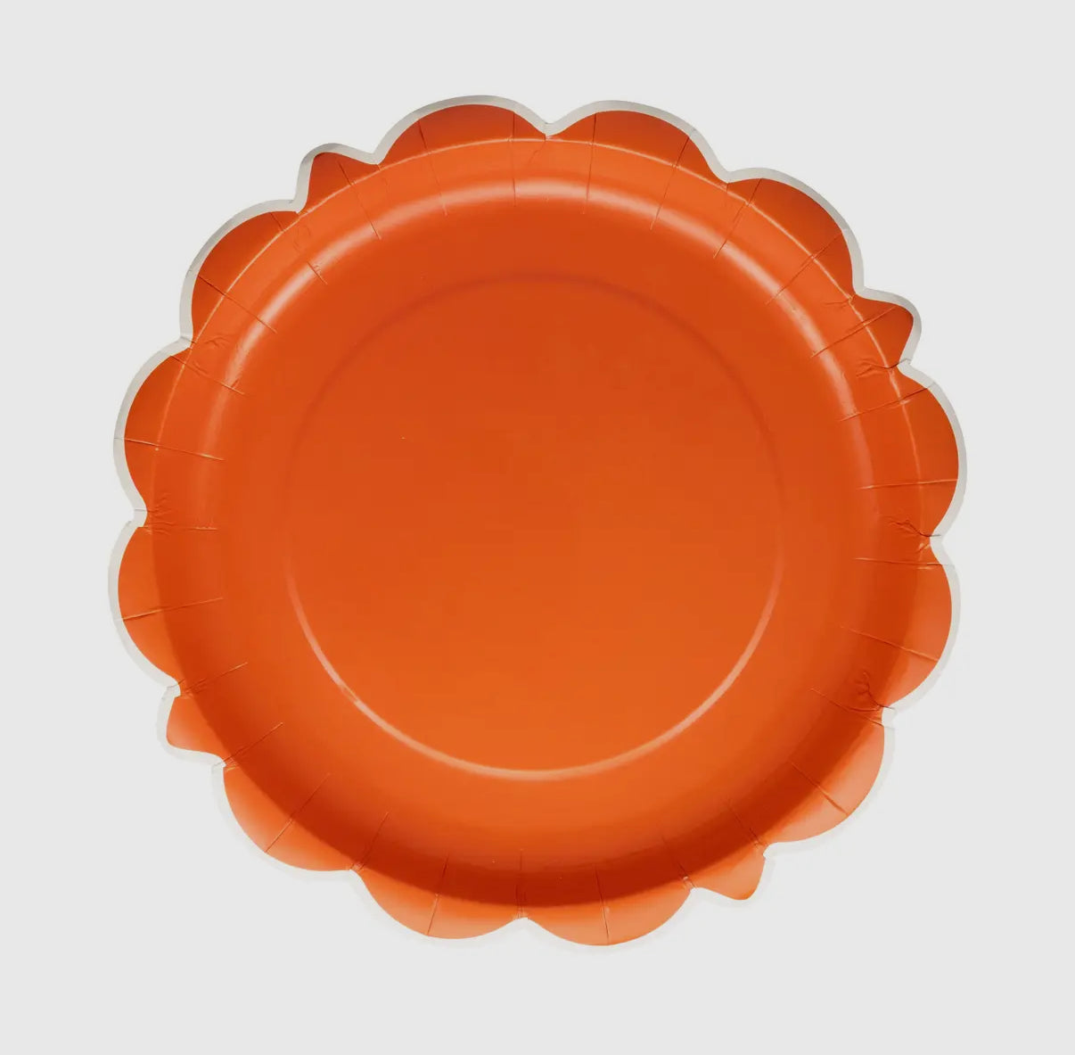 Falloween Rust Scalloped Paper Dinner Plate