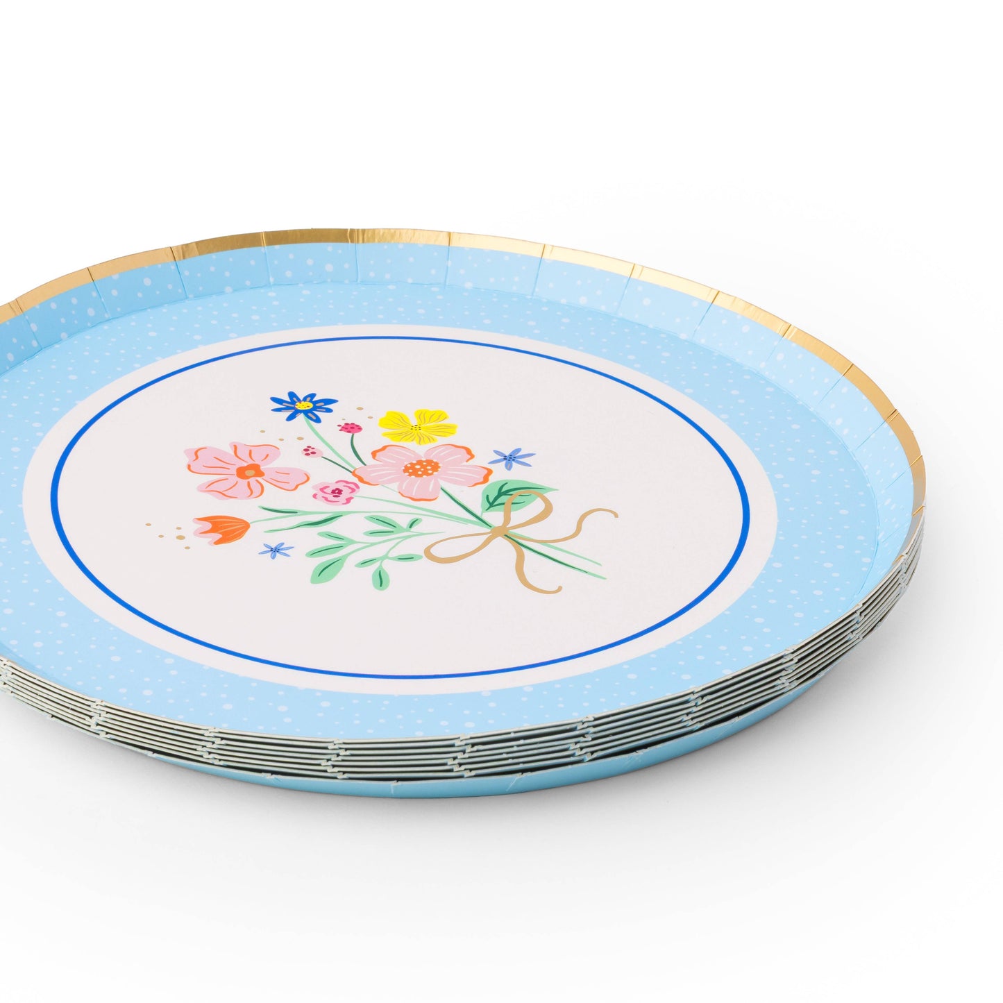 SPRING BOUQUET FLORAL DESSERT PLATES