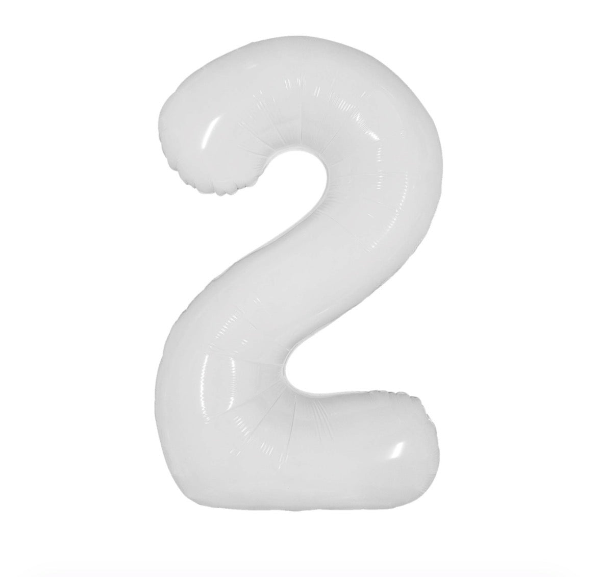 40” White Number Foil Balloon
