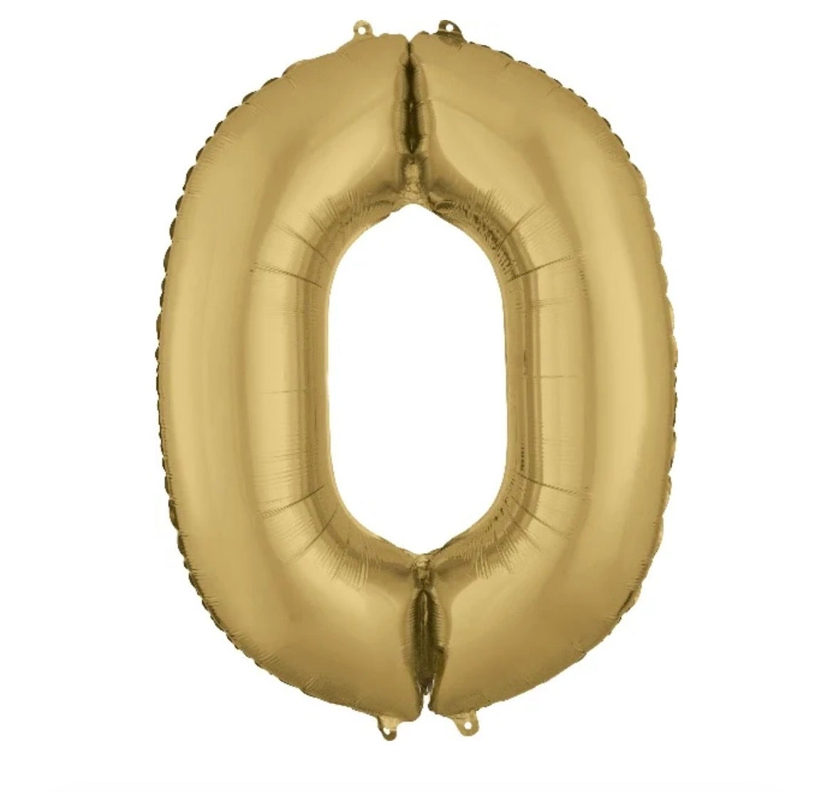 34” White Gold Number Foil Balloon Oh Balloons!
