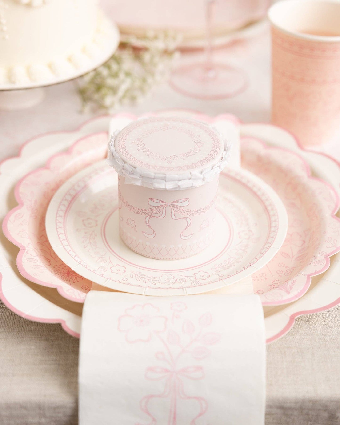 Pembroke Small Pink Floral Dessert Plate
