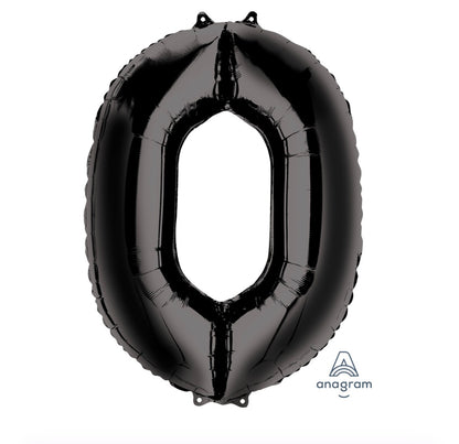 34” Black Number Foil Balloon Convergram