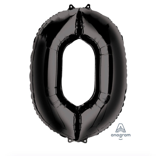 34” Black Number Balloon