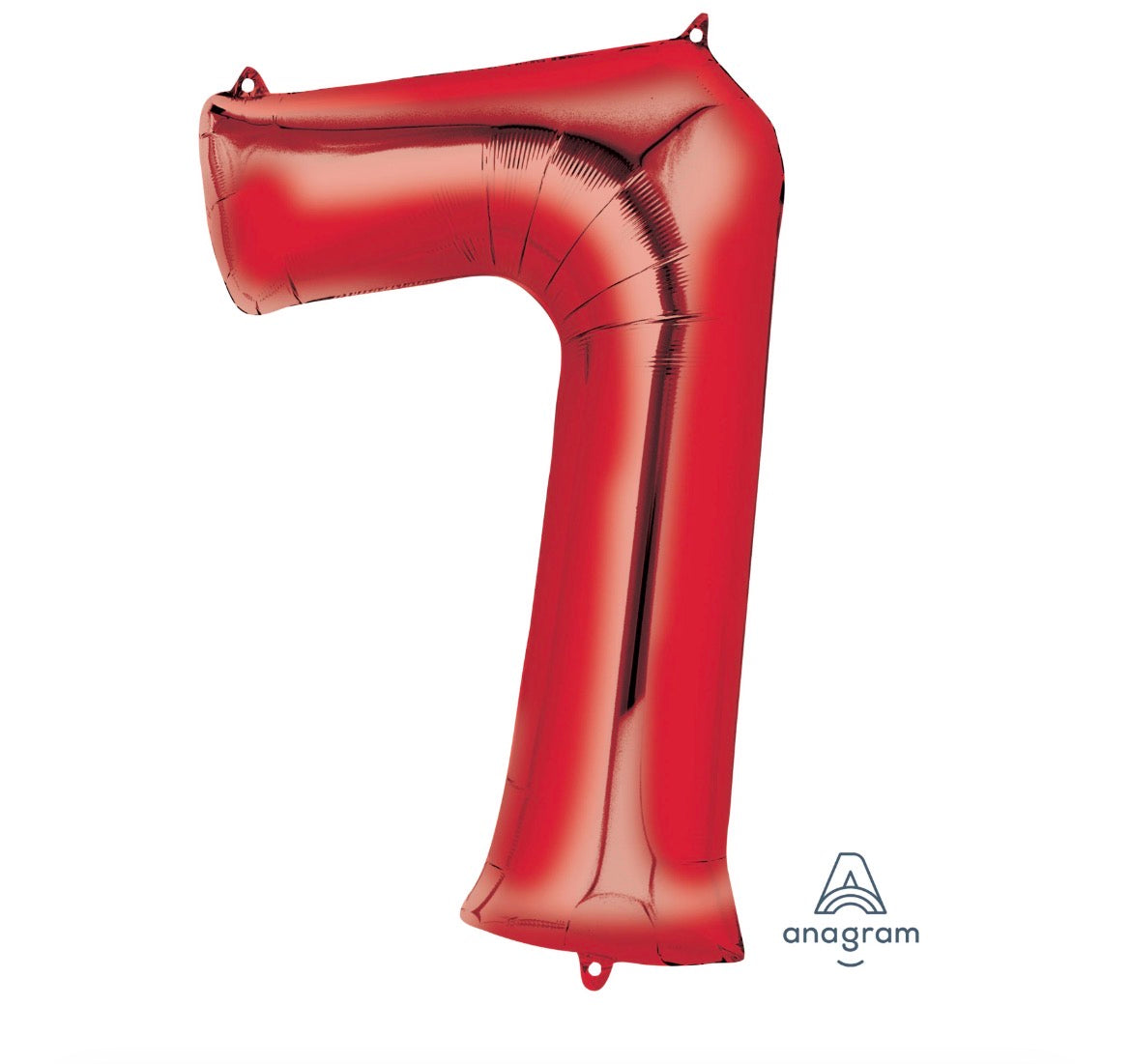 34" Red Number Airise Balloon