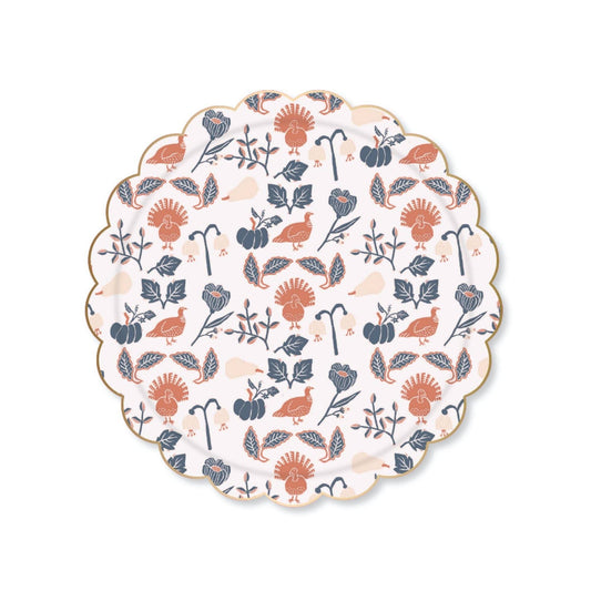 THANKSGIVING SMALL DESSERT PLATES