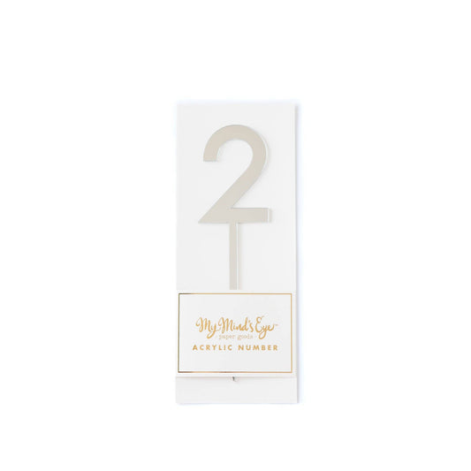 Silver Acrylic Number - 2