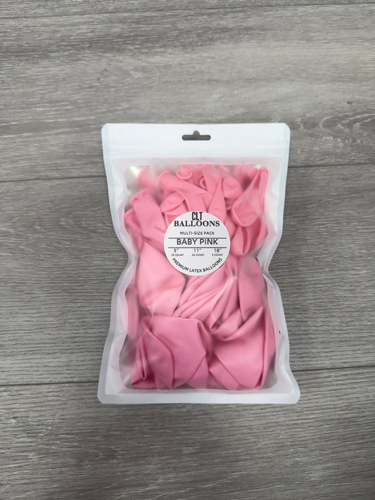 Baby Pink Balloon Multi-Size Pack