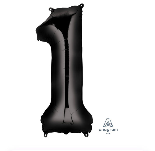 34” Black Number Balloon