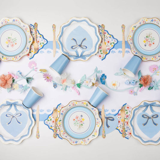 SPRING BOUQUET FLORAL DESSERT PLATES