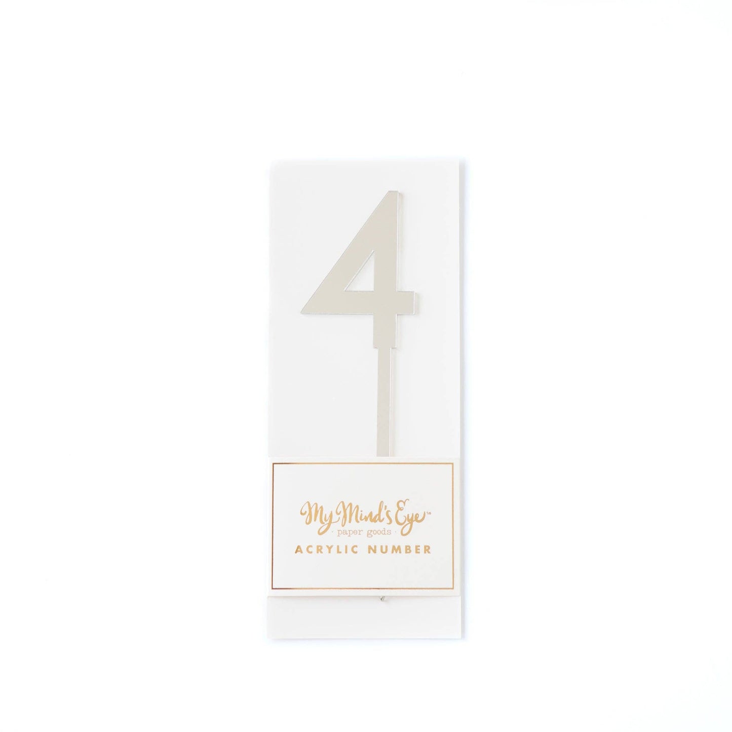 Silver Acrylic Number - 4