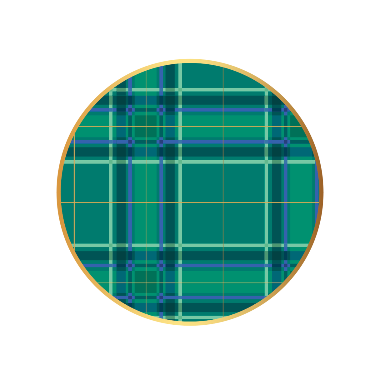 Classic Christmas Plaid Small Plates (Set of 8)