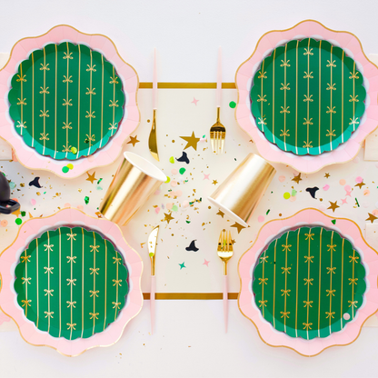 EMERALD GREEN SIGNATURE BOW SMALL PLATES