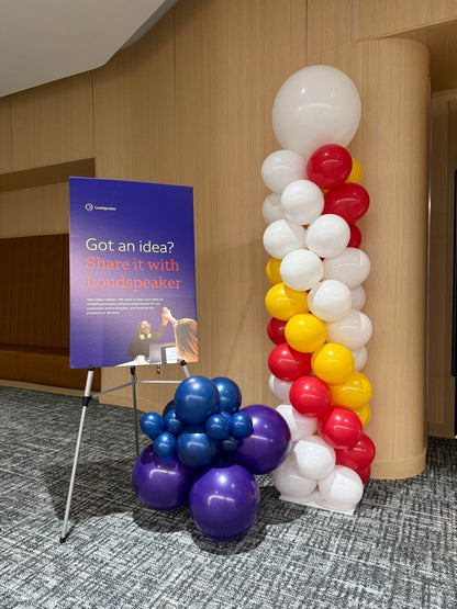 Company Branded Spiral Balloon Columns - Set of Two