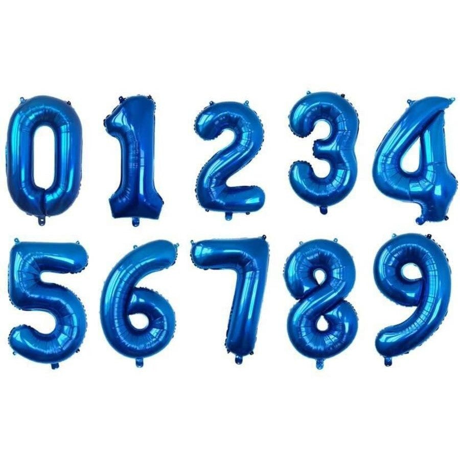Royal Blue Number Foil Balloon
