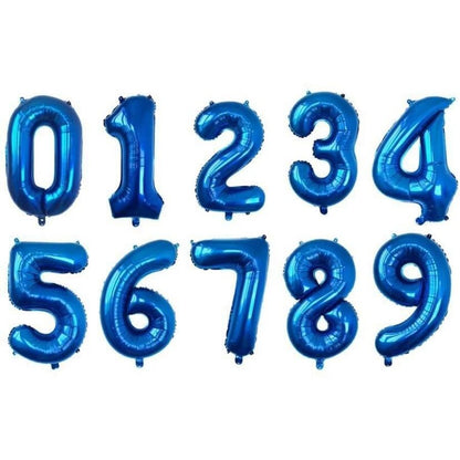 Royal Blue Number Foil Balloon