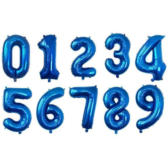 Royal Blue Number Foil Balloon