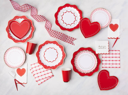 VALENTINE HEART DESSERT PLATES