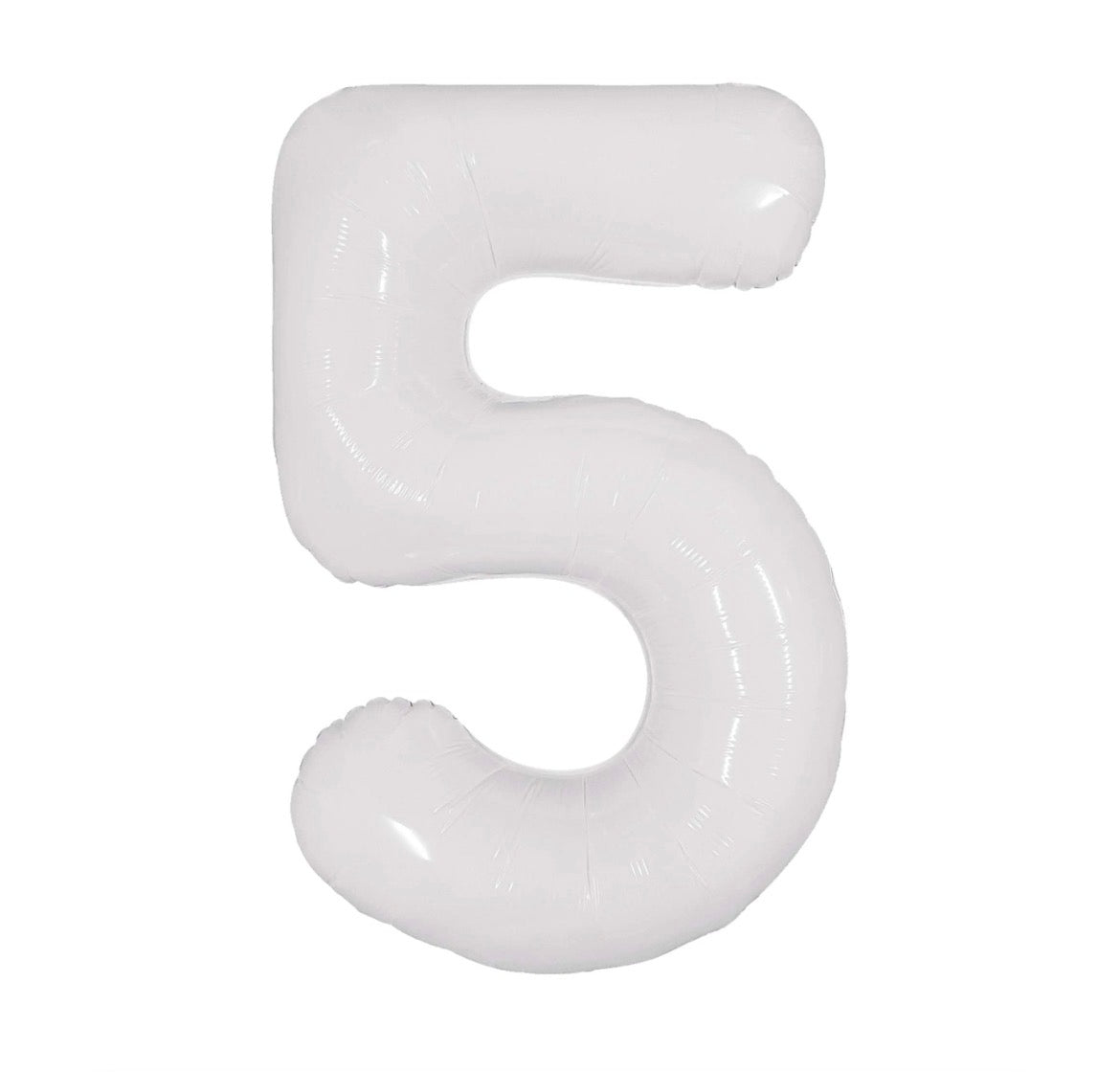 40” White Number Foil Balloon