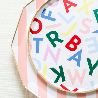 ALPHABET SMALL DESSERT PLATES