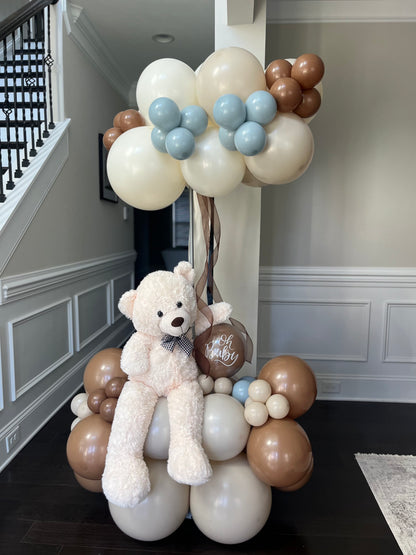 Oh Baby Balloon Bouquet with Teddy Bear