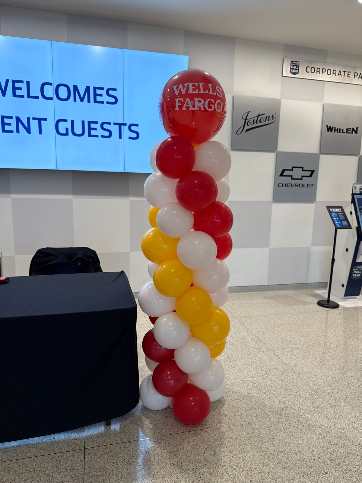 Company Branded Spiral Balloon Columns - Set of Two