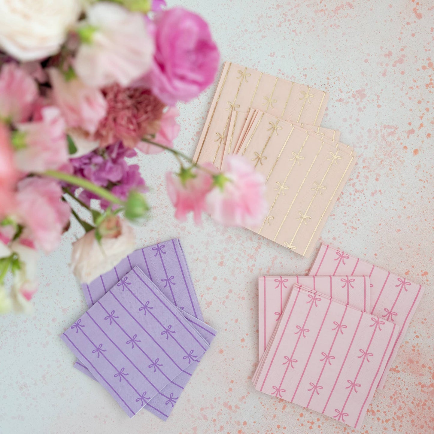 LILAC SIGNATURE BOW SMALL NAPKINS