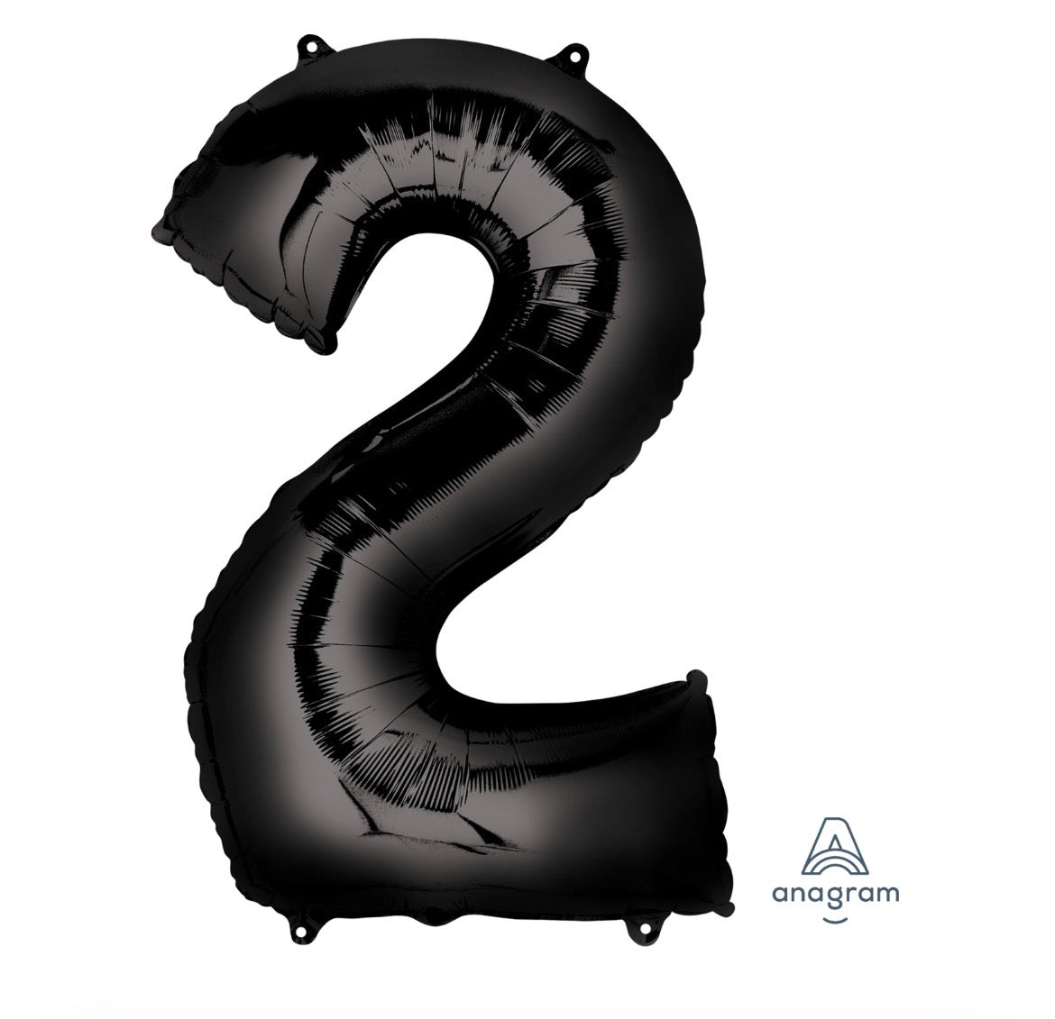 34” Black Number Foil Balloon Convergram