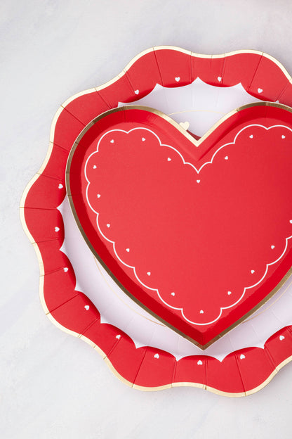 VALENTINE HEART DESSERT PLATES