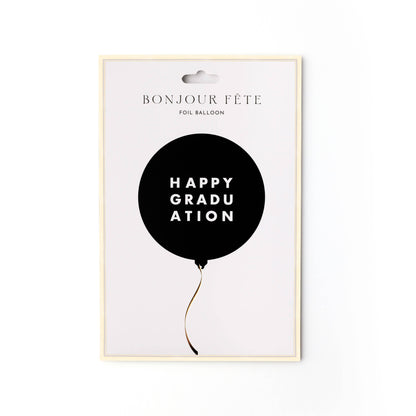 HAPPY GRADUATION BLACK FOIL BALLOON