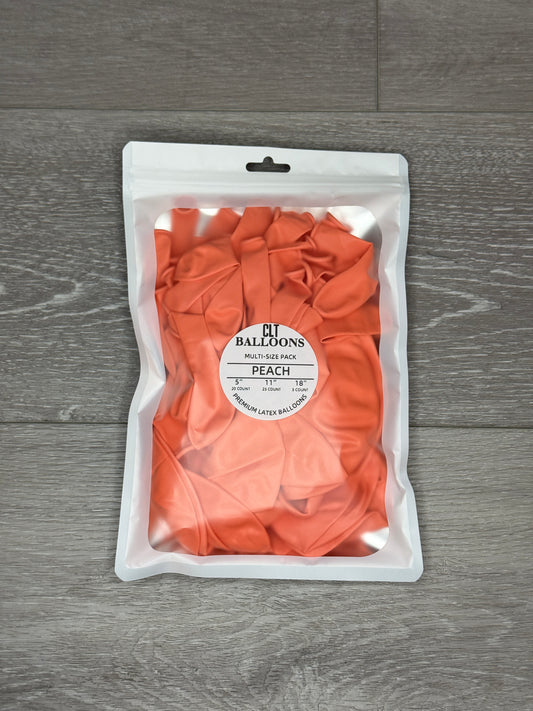 Peach Balloon Multi-Size Pack