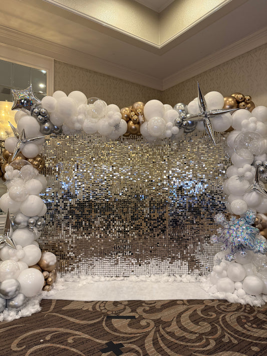 Silver Shimmer Wall Rental