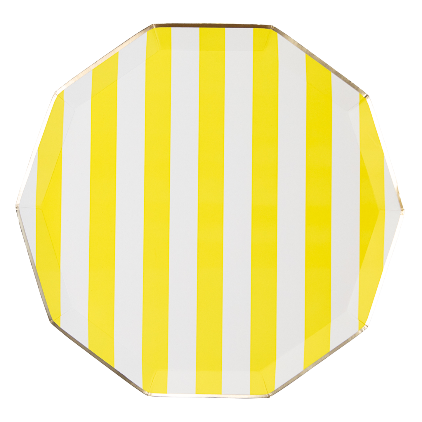 SOLEIL YELLOW CABANA SIGNATURE STRIPE PLATES Bonjour Fête
