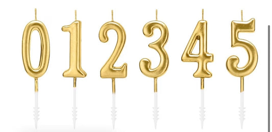 Gold Birthday Candles