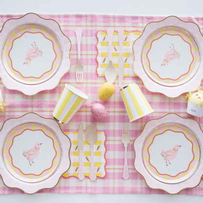 SOLEIL YELLOW CABANA STRIPE CUPS Bonjour Fête