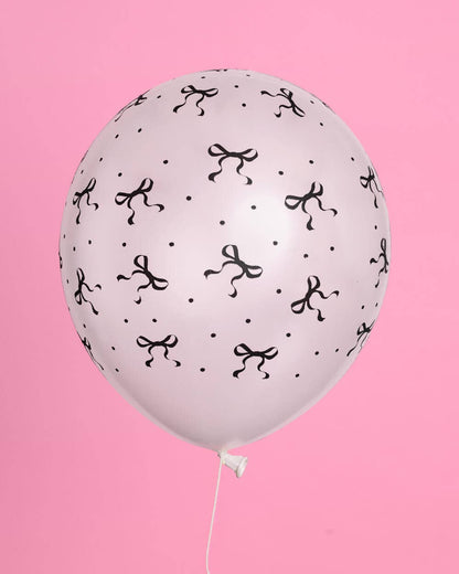 24 ct Little Black Bow Latex Balloons