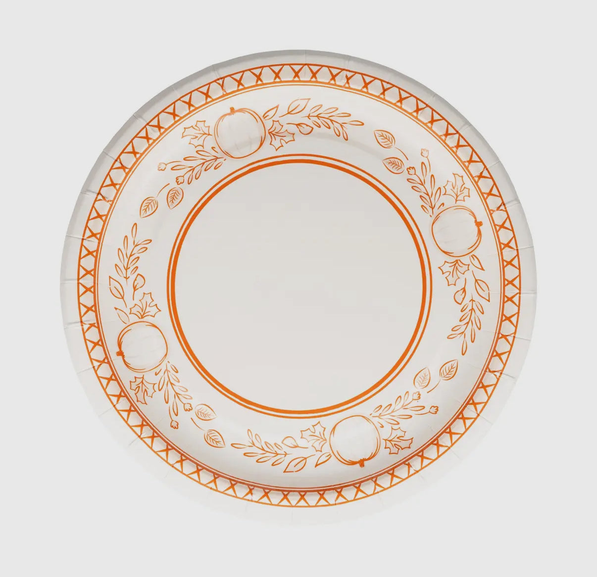 Falloween Pumpkin Round Dessert Paper Plate