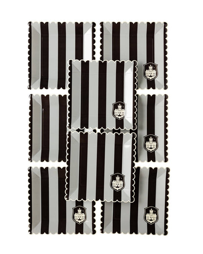 Black Stripe Dinner Plate
