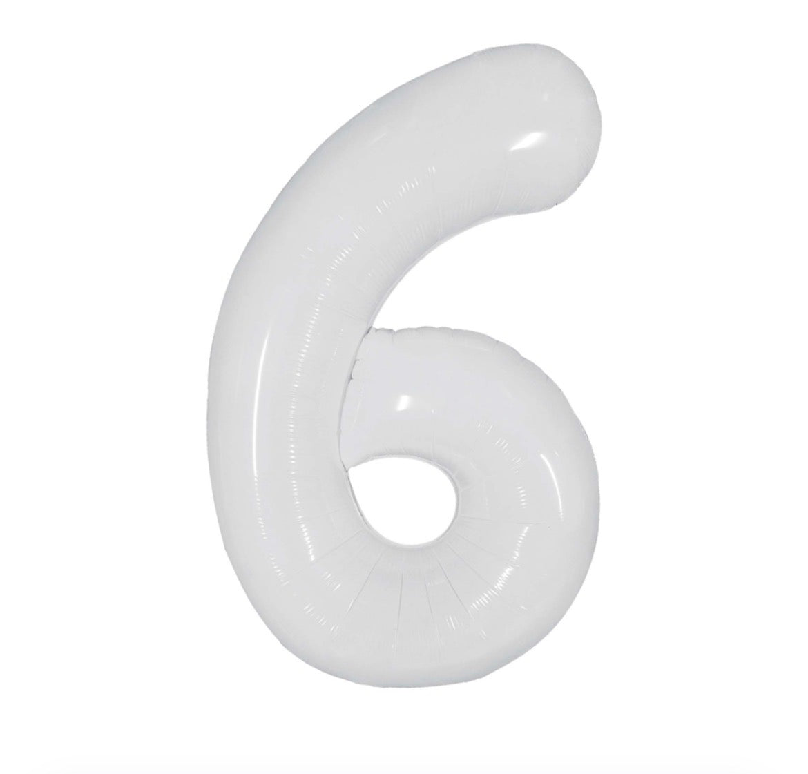40” White Number Foil Balloon