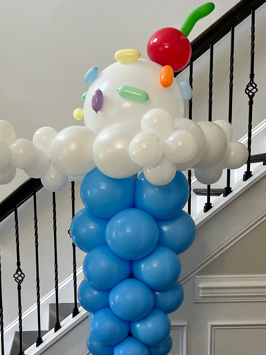 Ice Cream Balloon Column - Set of Two - Choose Your Own Colors