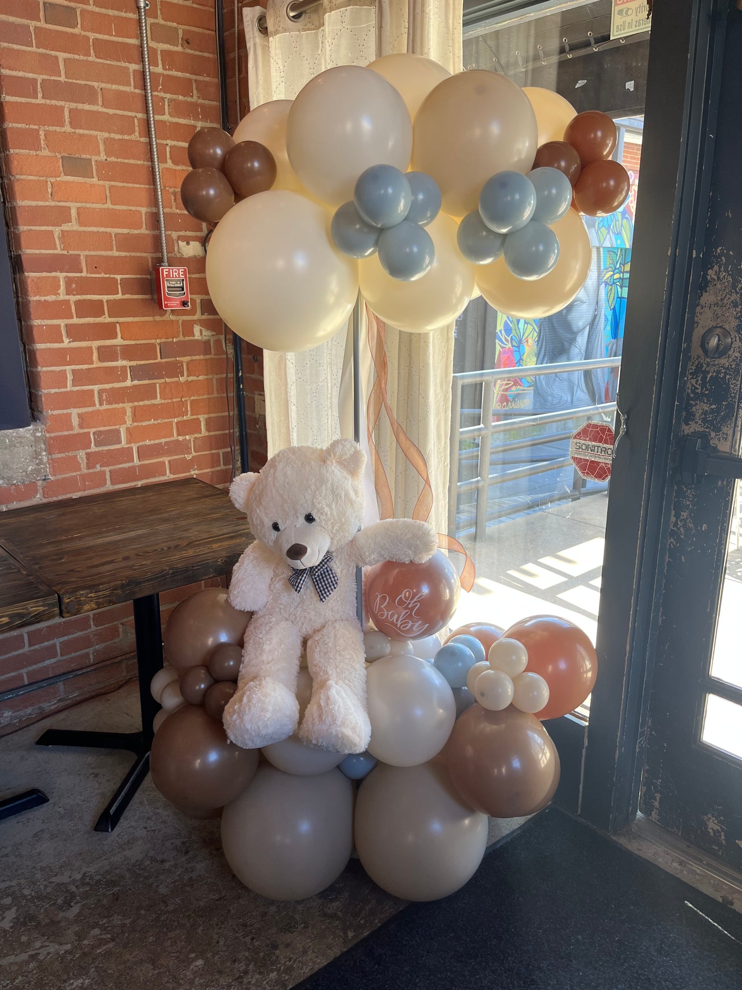 Oh Baby Balloon Bouquet with Teddy Bear