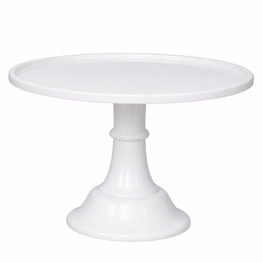 Large Blanc White Pedestal Melamine Cake Stand, 11.5 in.